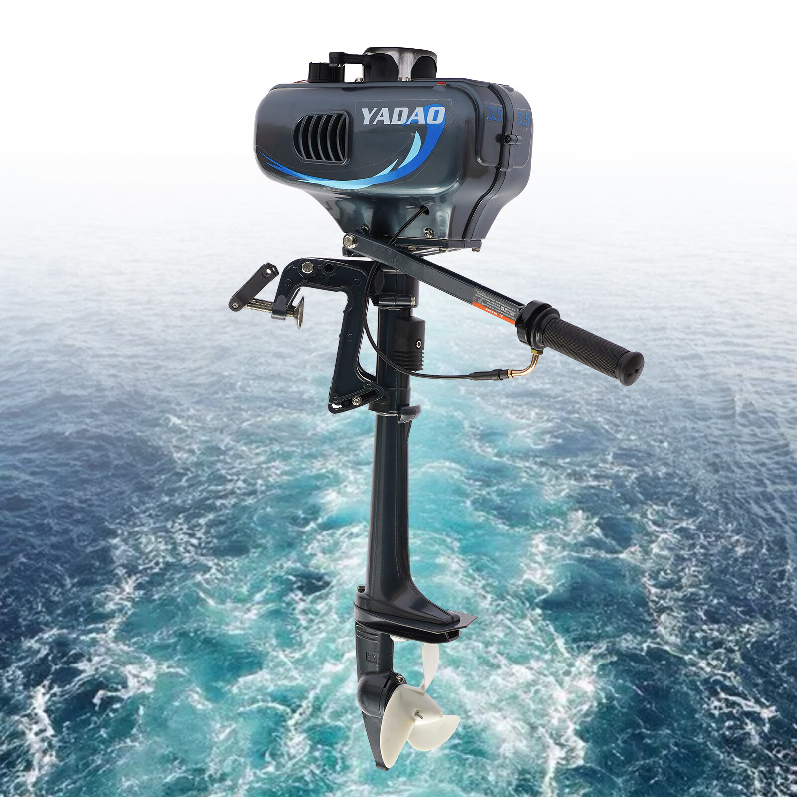 3.5-7-HP 2/4-Stroke Outboard Motor Fishing Boat Engine Water/Air Cooling System