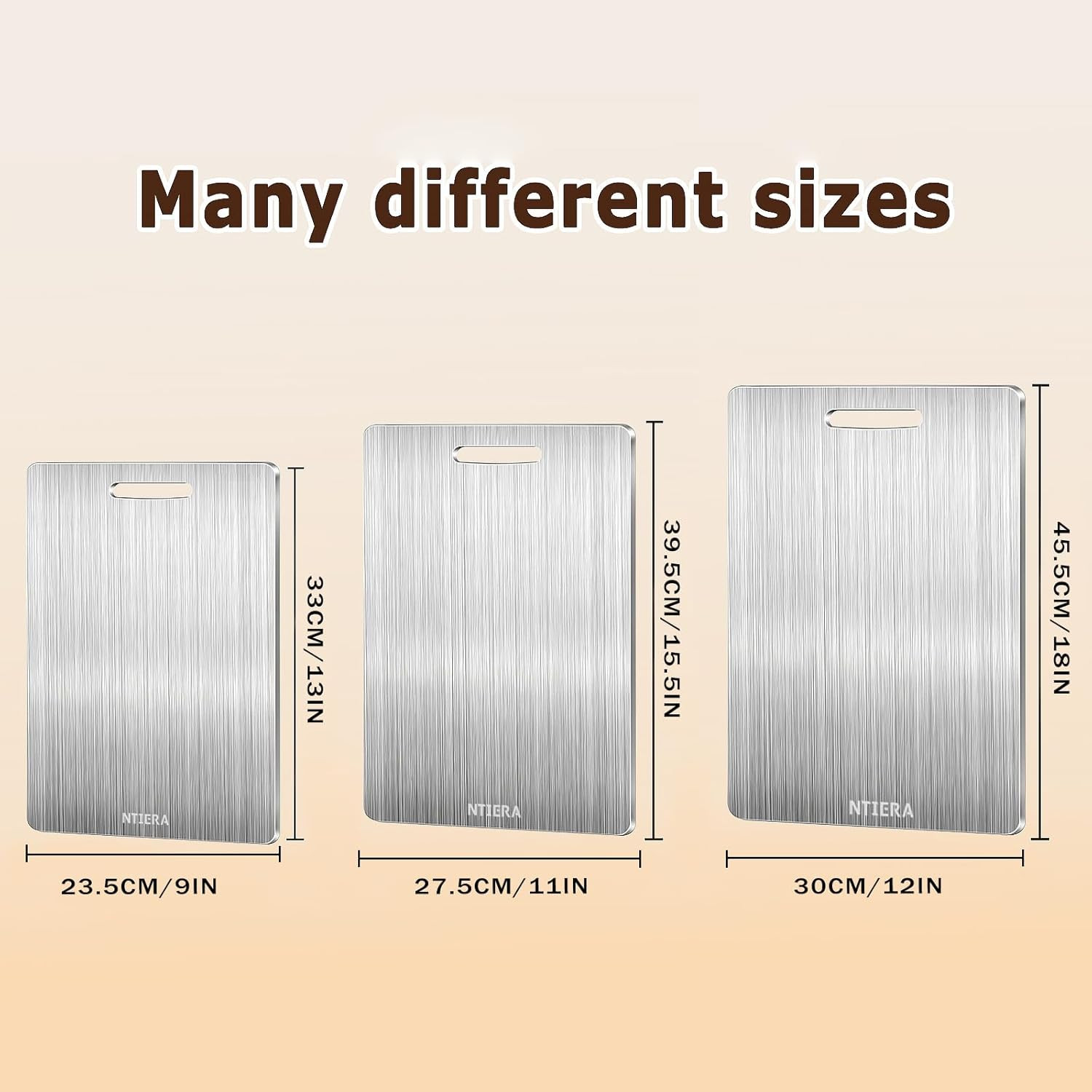 New Titanium Cutting Board-Stainless Steel Cutting Boards for Kitchen,Double-Sid