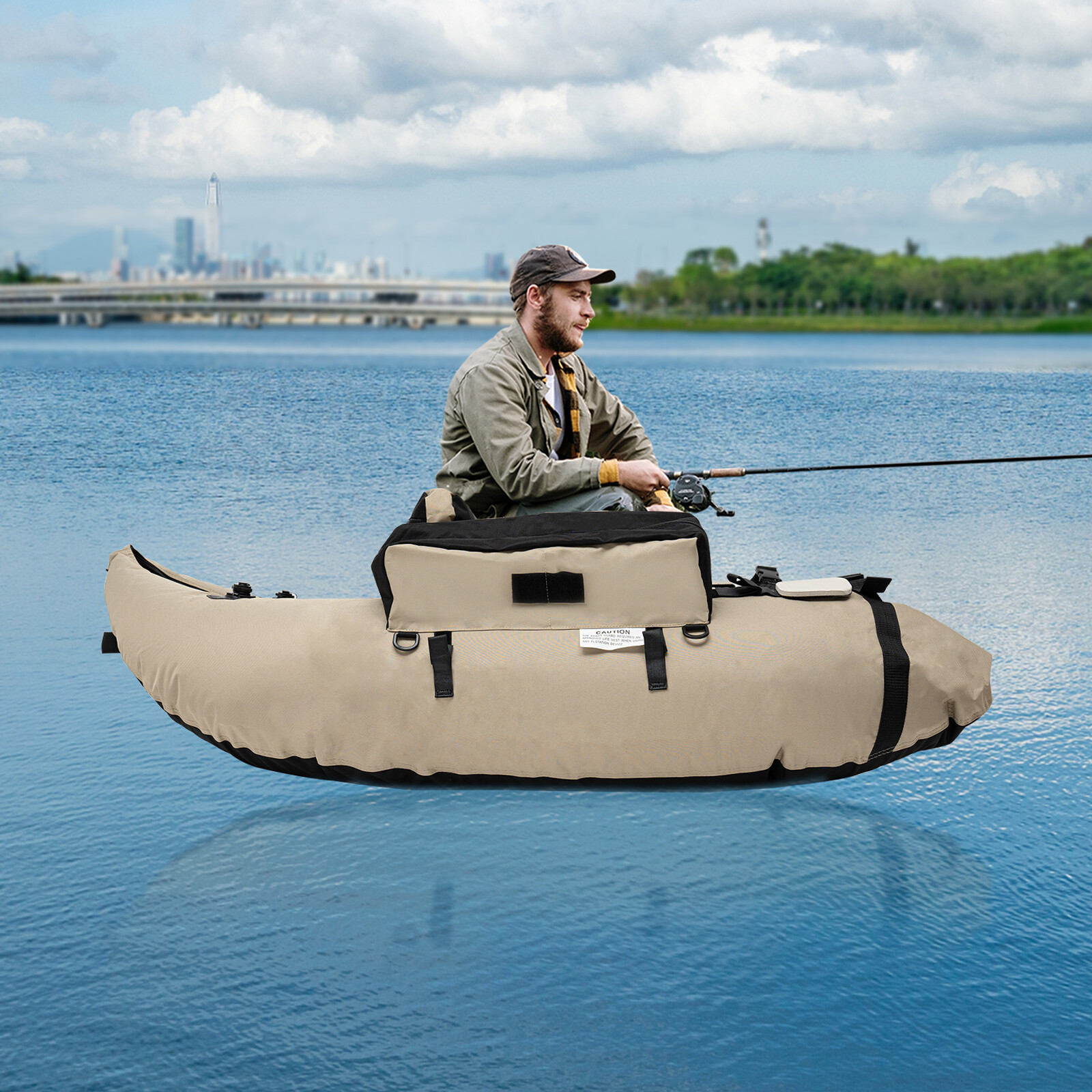 Gray Inflatable Boat Raft Fishing Dinghy Tender Pontoon Dive Rescue Heavy Duty