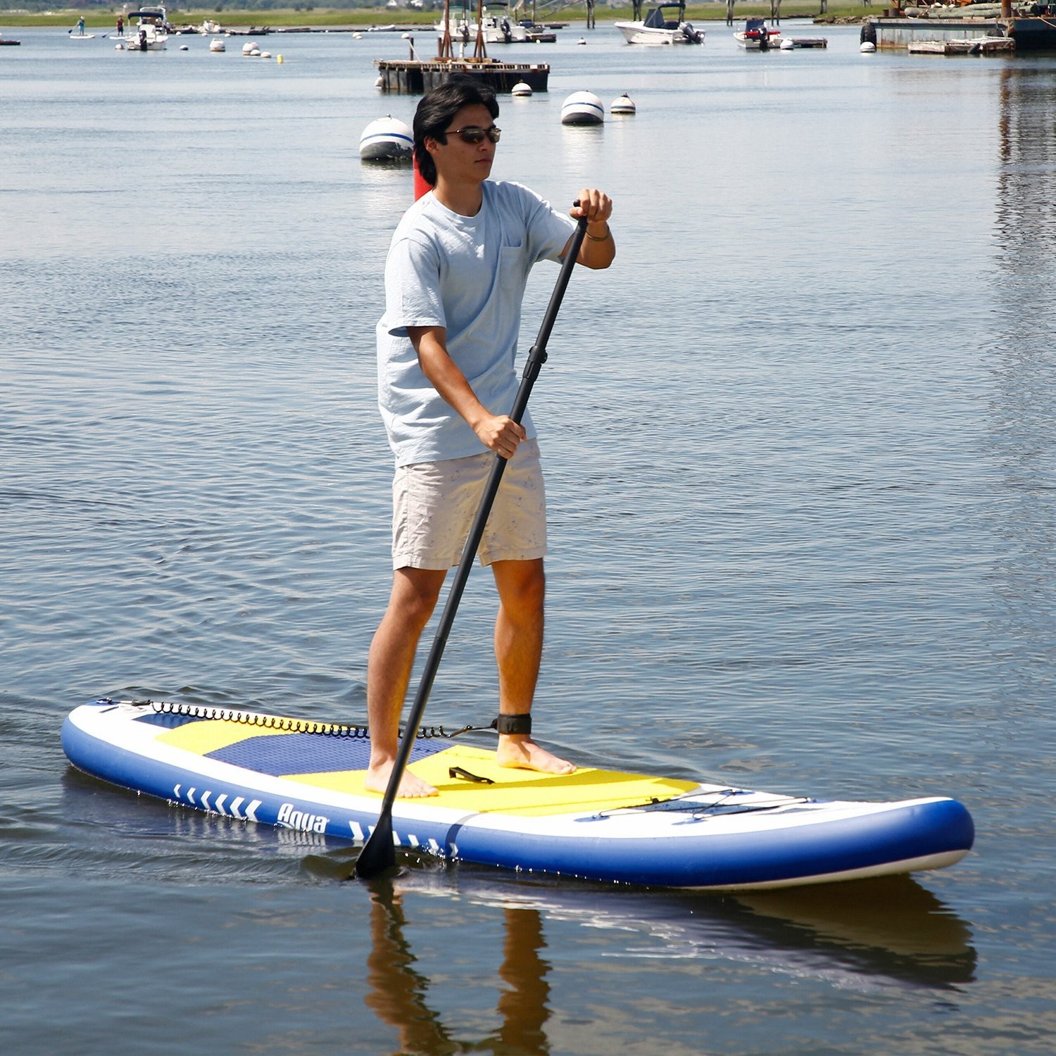 AQUA PRO 10FT6IN INFLATABLE STAND UP PADDLE BOARD DROP STITCH INC OVERSIZED BACK