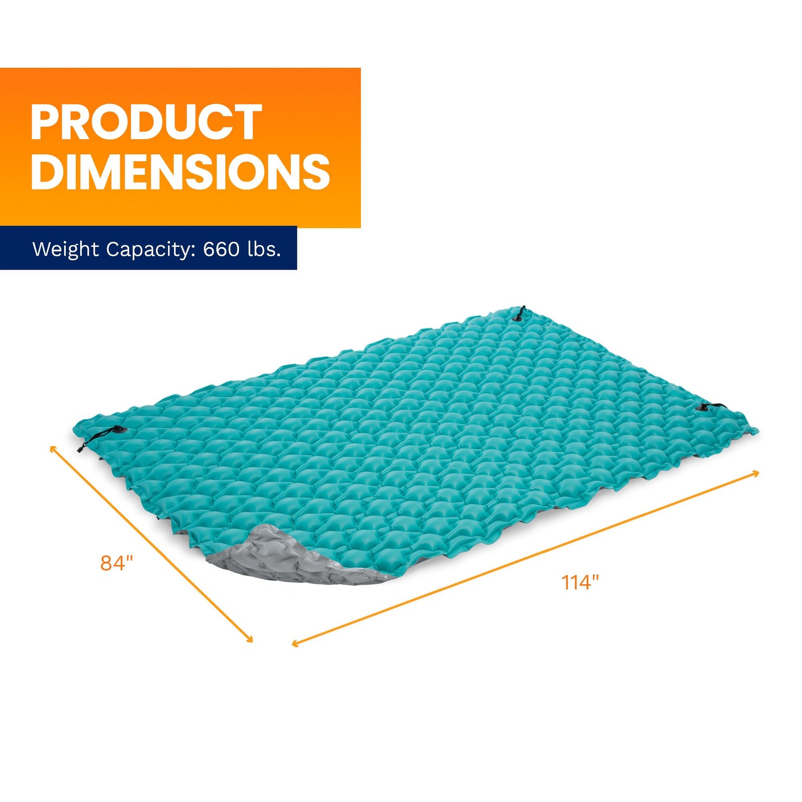 Giant Inflatable Water Mat 56841EP Float Platform Pool Lakes Teal Intex Floating
