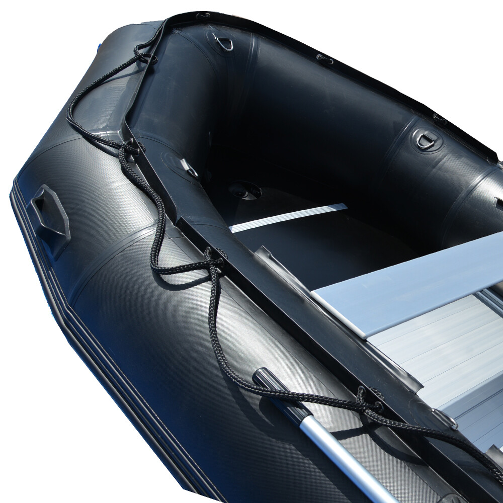 BRIS 15.4 ft Inflatable PVC Boat Inflatable Rescue Fishing Pontoon Boat Dinghy