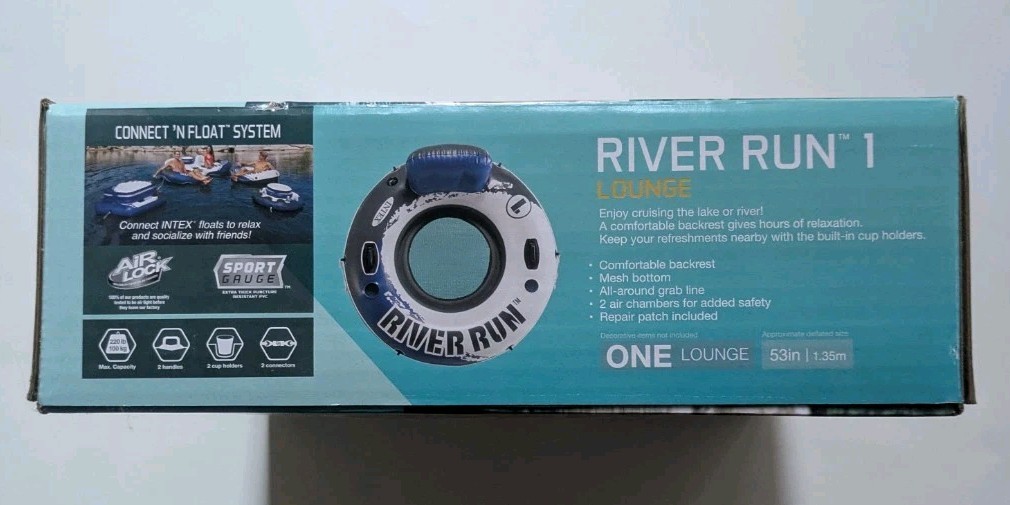 NEW Intex River Run 1 Inflatable Inner Tube 53 in River Raft Handles Snow Tubing