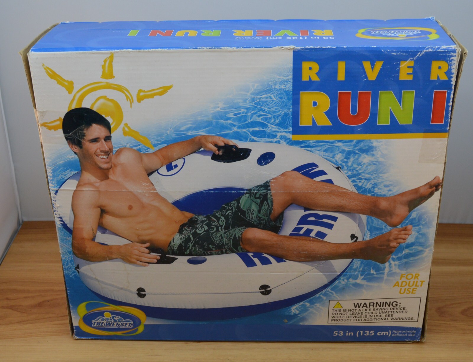 Intex River Run 1 Person Inflatable Tube Raft Float for Lake, Pool, and River