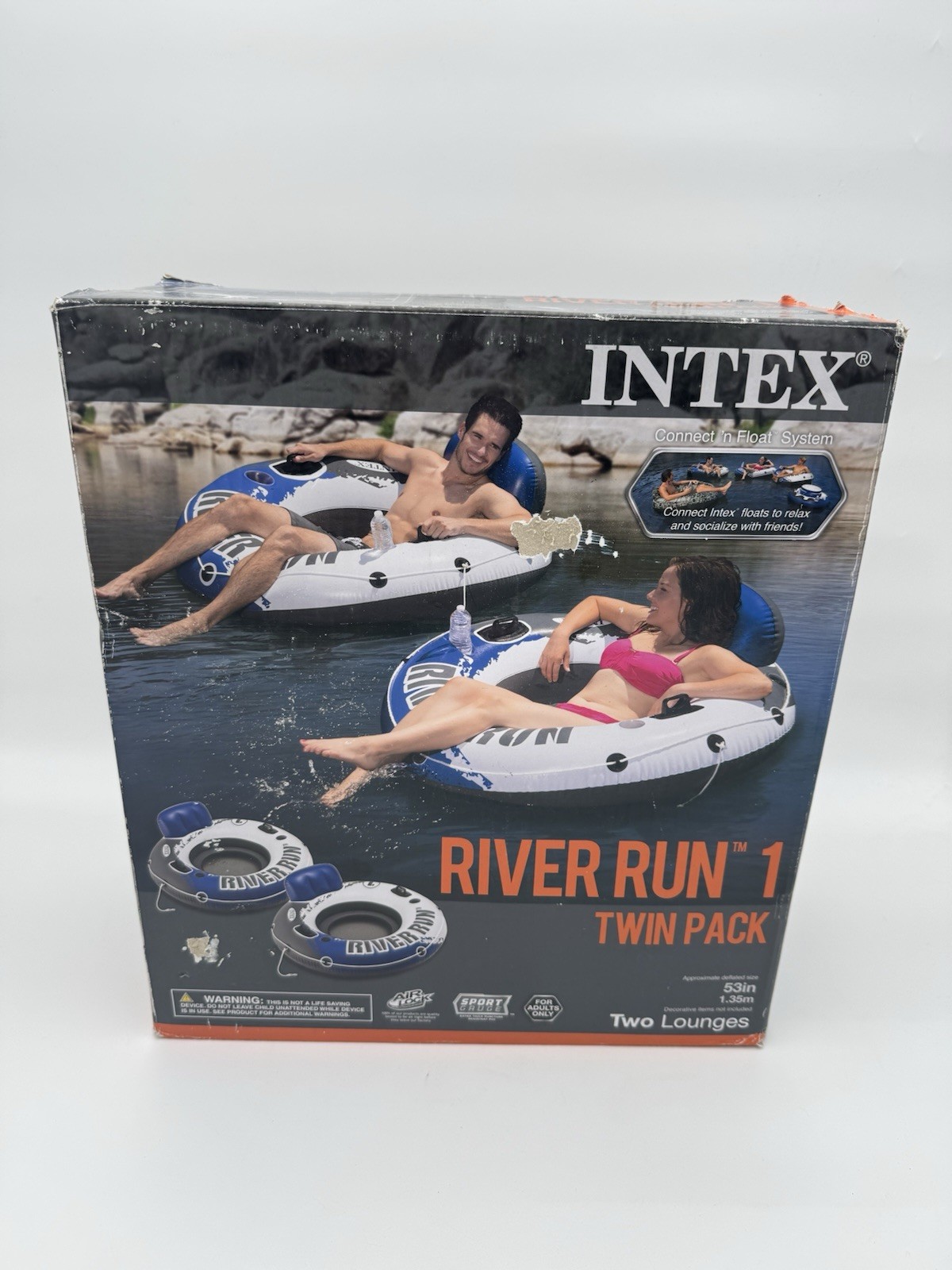 Intex Two Pack River Run 1 Lounges 52″x50″ NEW IN SEALED BOX 56825S