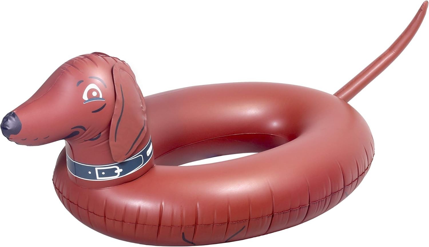 Wiener Dog Party Tube Inflatable Pool Float 4ft Large Kids Adults
