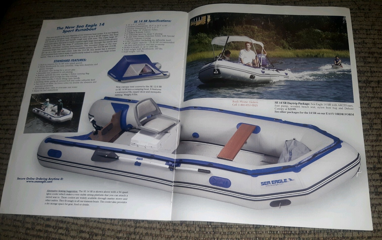 Sea Eagle 2000 CATALOG Inflatable Kayak boat Paddles Pump Accessories VINTAGE