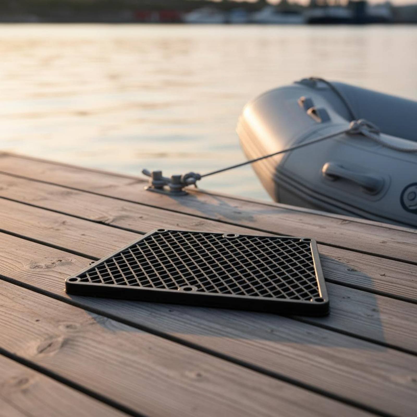 Trapezoid Engine Mount Pad Waterproof Inflatable Boat Transom Pad Lightweight