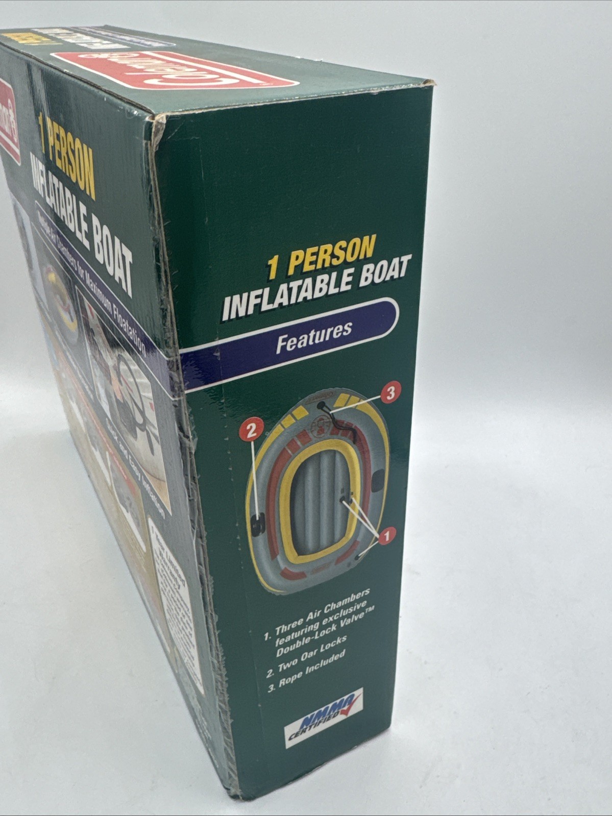 NEW Sealed Coleman 1 Person Inflatable PVC Boat Airtight System Up To 190 Pounds
