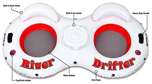 Inflatable River Tube 2 Person 96 Inch 500 LB Capacity PVC Double Pool Float