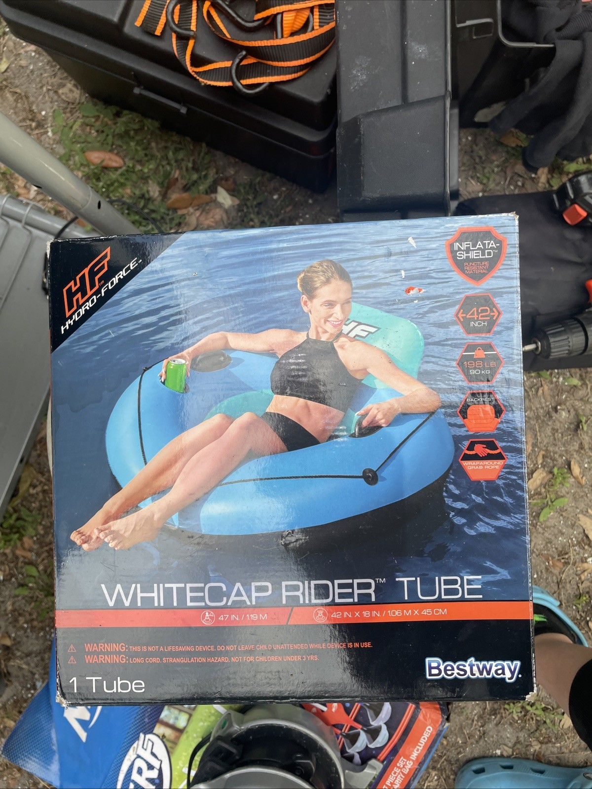 Bestway Hydro-Force Comfort Plush Rapid Rider Single Inflatable River Tube