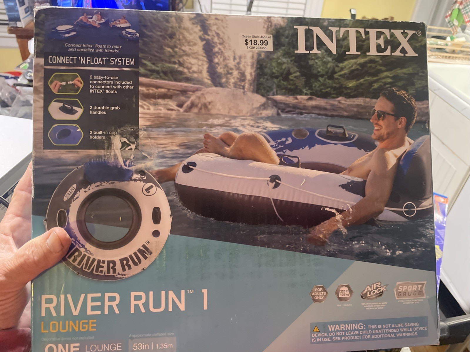 Intex River Run I Sport Lounge Inflatable Water Float 53 Diameter Brand New