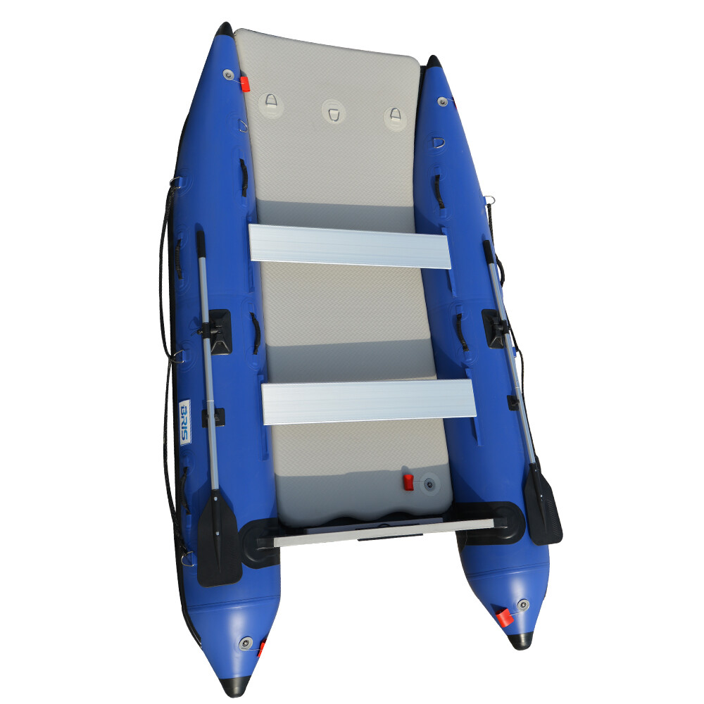 BRIS 11 ft Inflatable Catamaran Inflatable Boat Dinghy Mini Cat Boat Blue