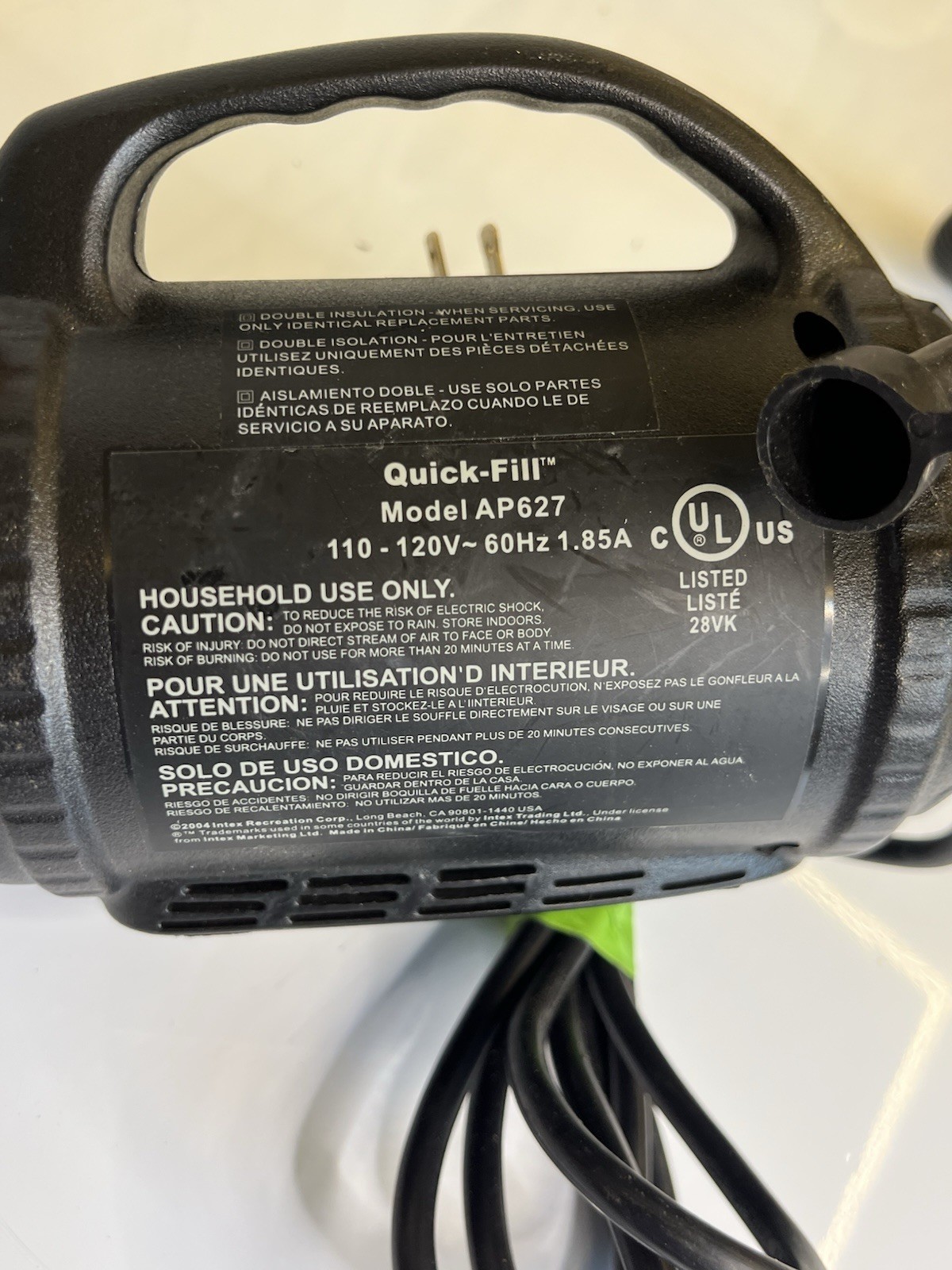 Ozark Trail Inflatable Volume Air Pump W/ Hose 110v