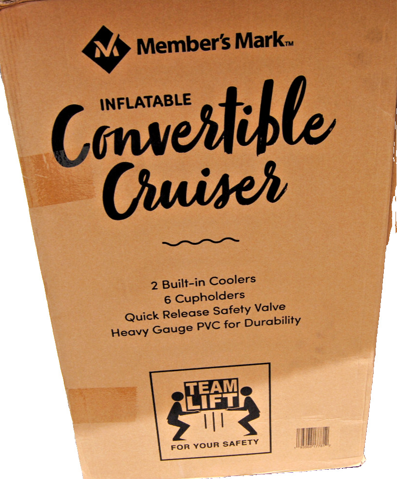 Member’s Mark White Inflatable Convertible Cruiser 6-Person Capacity New L2884