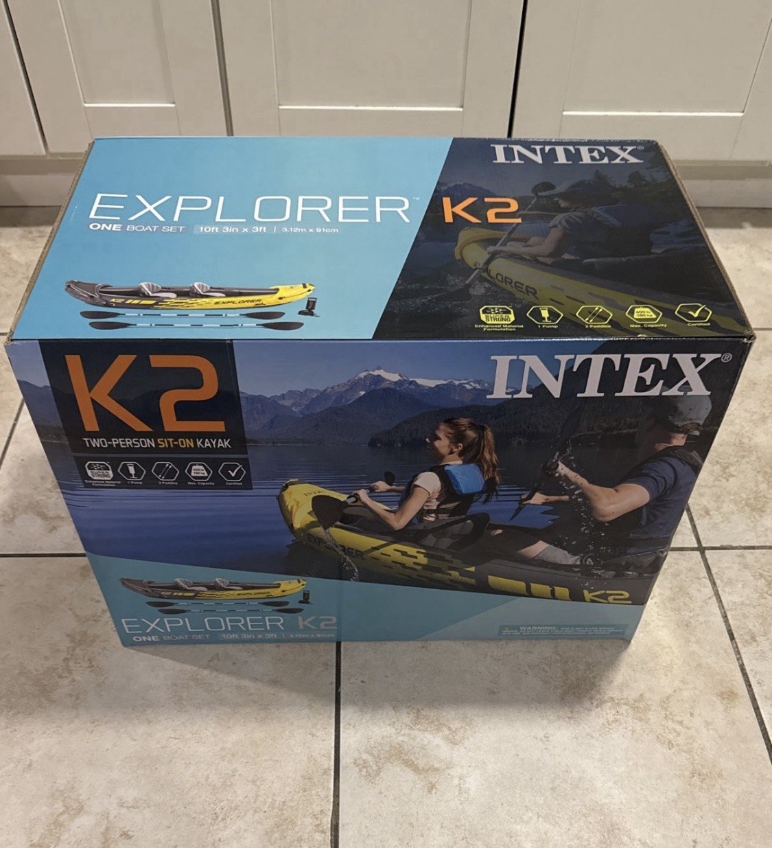 Intex 68307EP Explorer K2 Inflatable Kayak Set