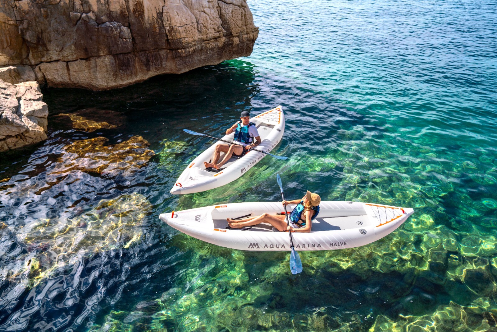 AQUA MARINA HALVE 398 INFLATABLE ULTRA LIGHT PACKAYAK KAYAK PREMIUM TPU 13ft