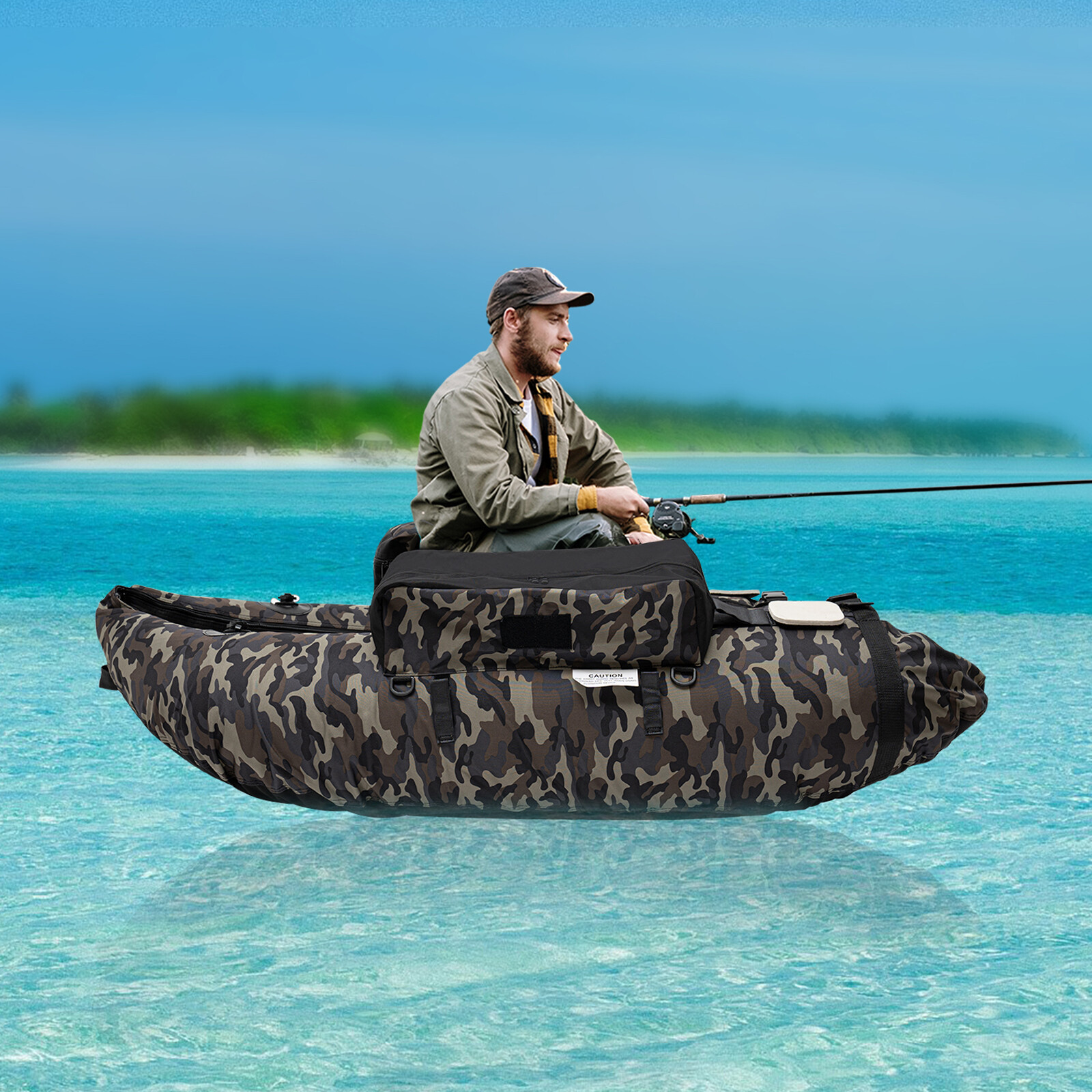 Inflatable Boat Dinghy Pontoon Outdoor Rafting Dive Fishing Boat Hand Air Pump