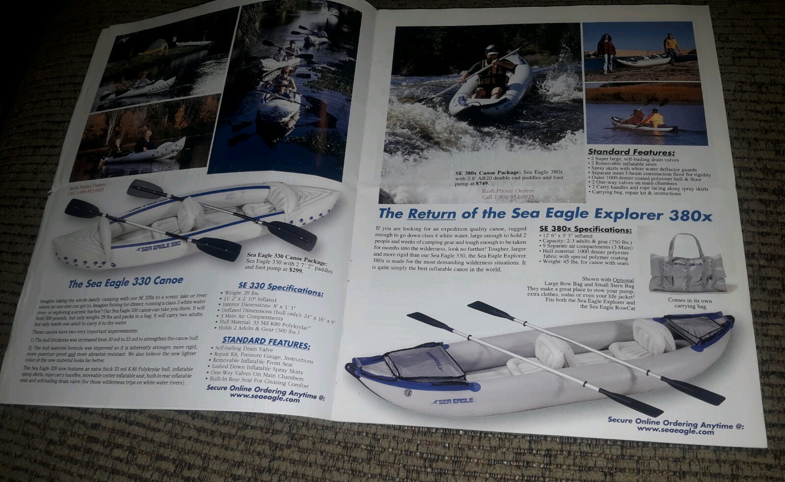 Sea Eagle 2000 CATALOG Inflatable Kayak boat Paddles Pump Accessories VINTAGE