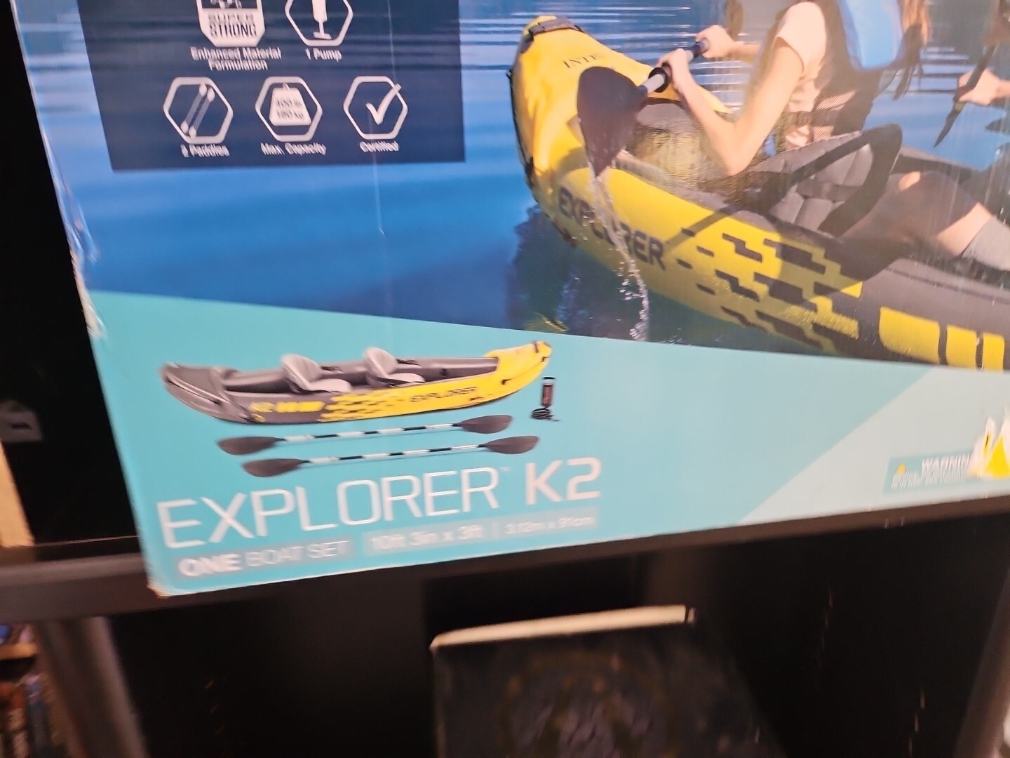 Intex Explorer K2 Kayak, 2-Person Inflatable Kayak Set with Aluminum Oars Trl8