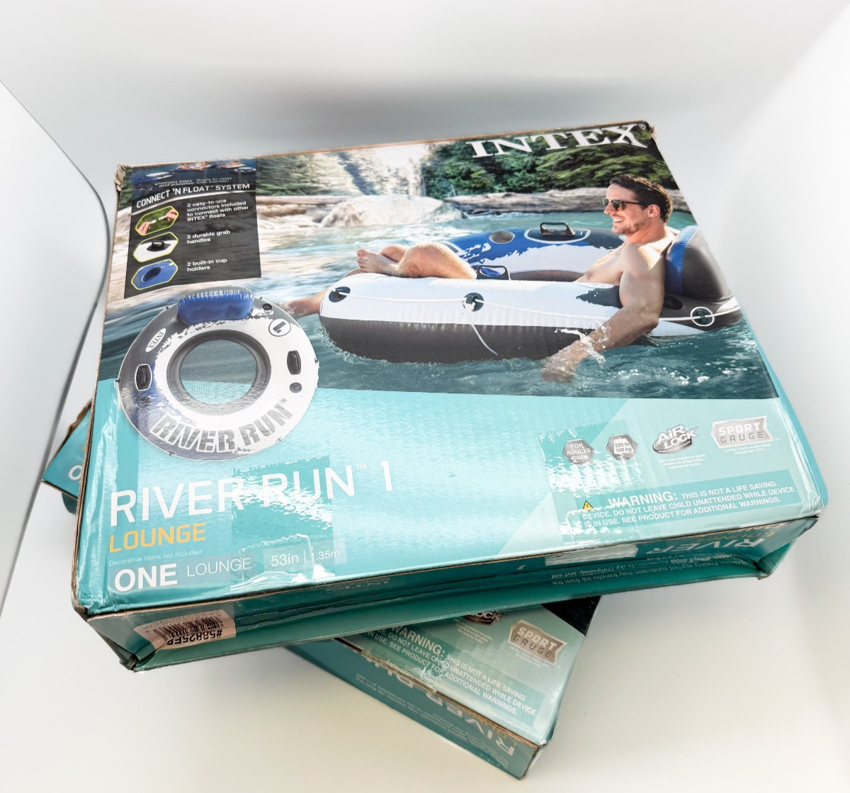 Intex River Run I Inflatable Floating Tube 2pk (NEW, Damaged Packaging)