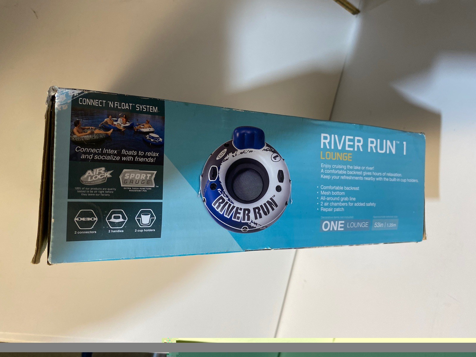 Intex River Run I Sport Lounge 53 inch Inflatable Water Float Tube New in Box