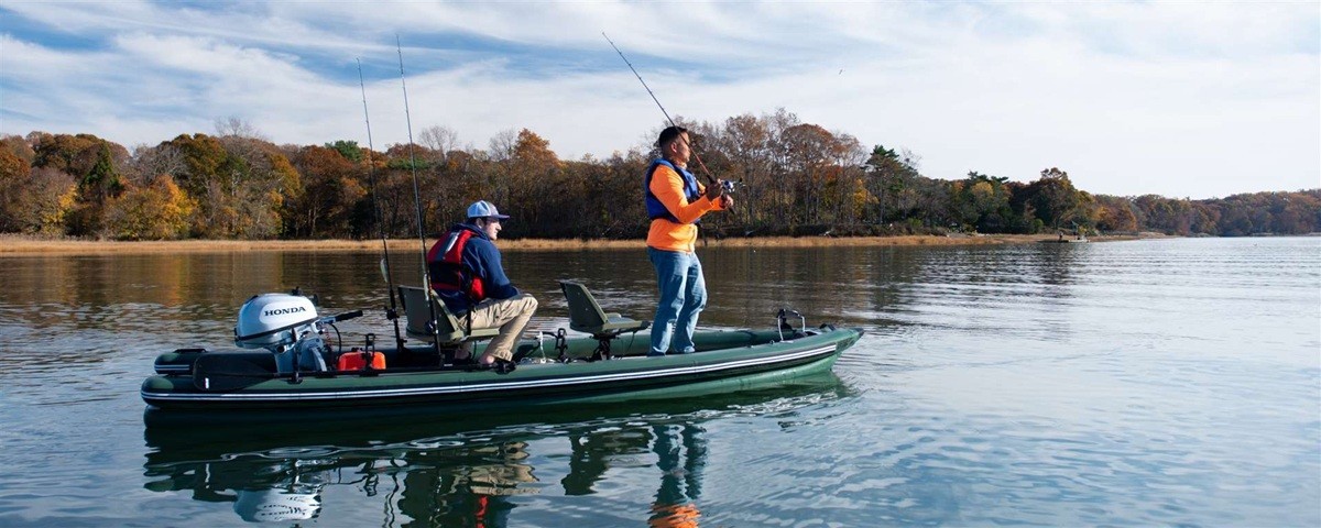 Sea Eagle FSK16 2-Person Swivel Seat Canopy Pkg Fish Skiff Inflatable Boat