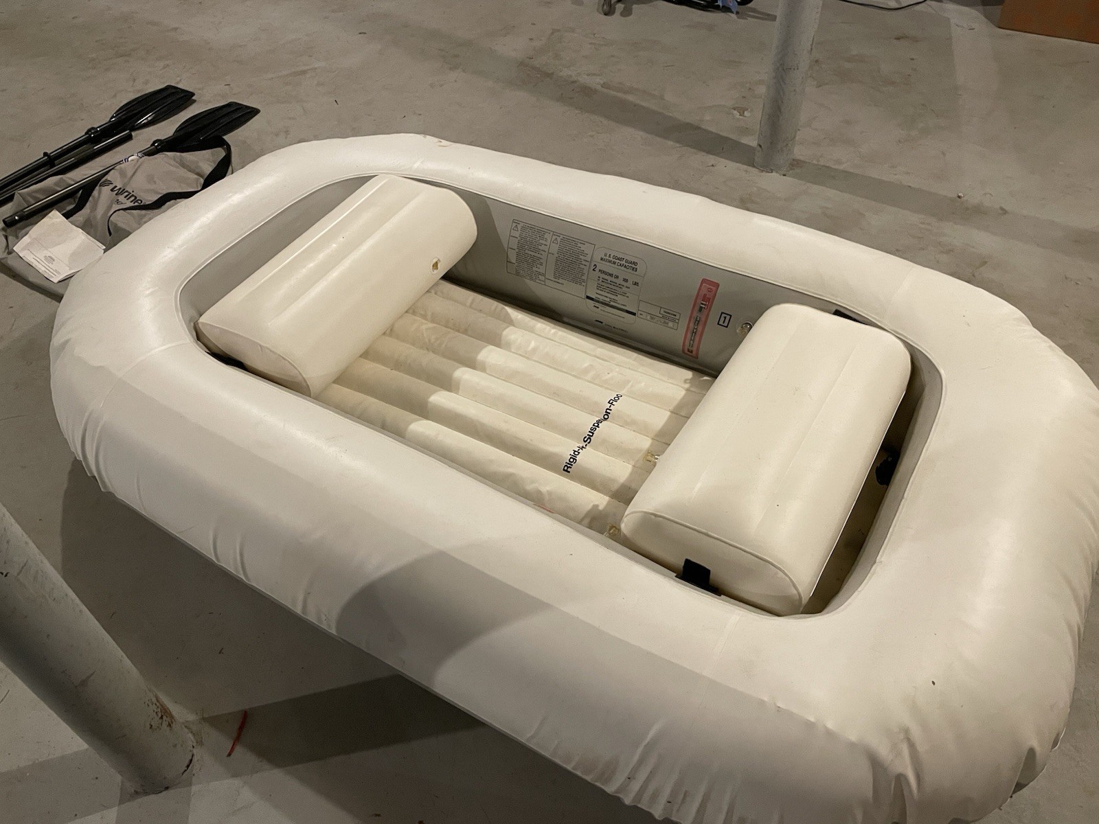 West Marine Mini Dinghy, 2-Person Inflatable w/ Oars
