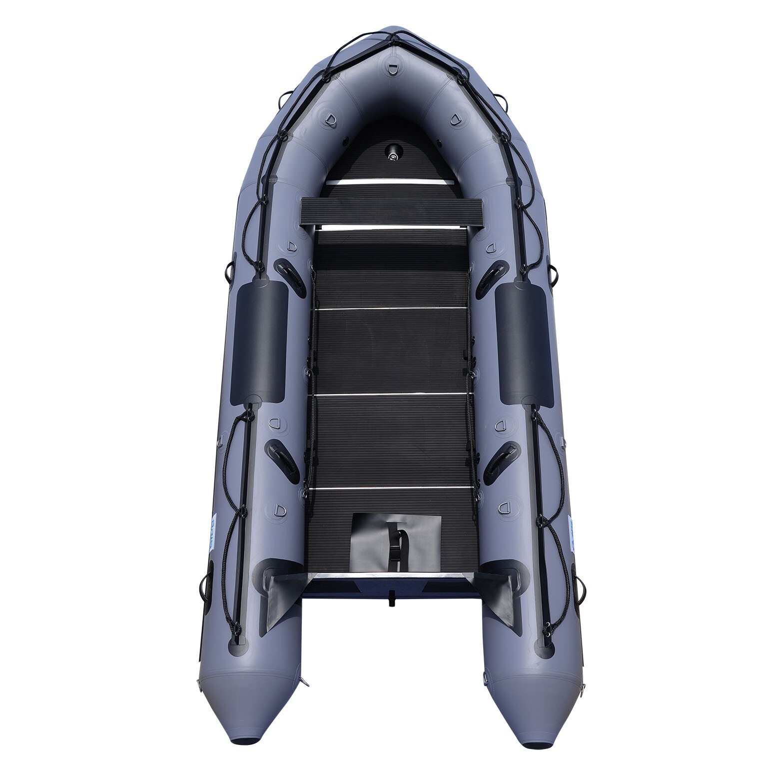 BRIS 14.5ft Inflatable Boat Inflatable Fishing Pontoon Boat ALUMINUM TRANSOM