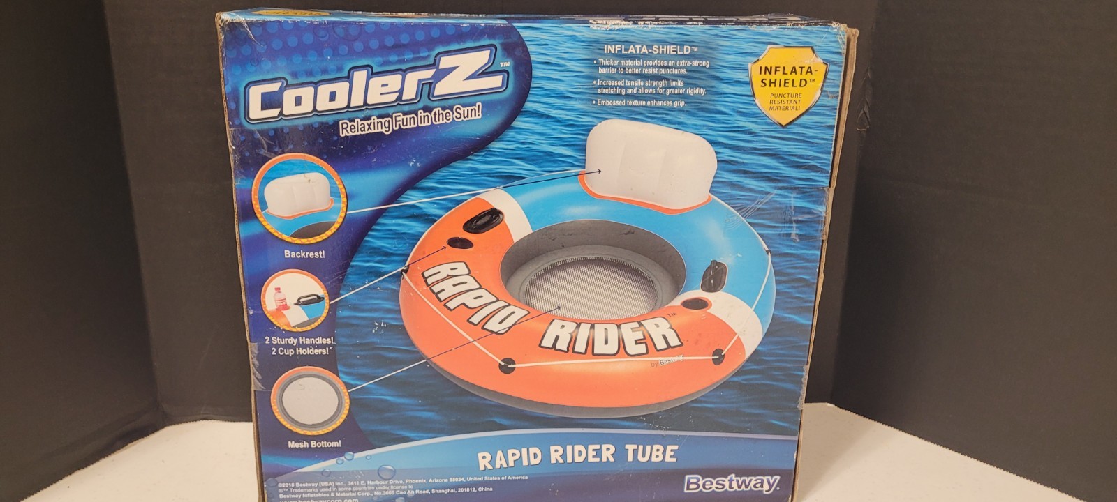 Bestway CoolerZ Single Person Rapid Rider Inflatable River Lake Pool Tube Float
