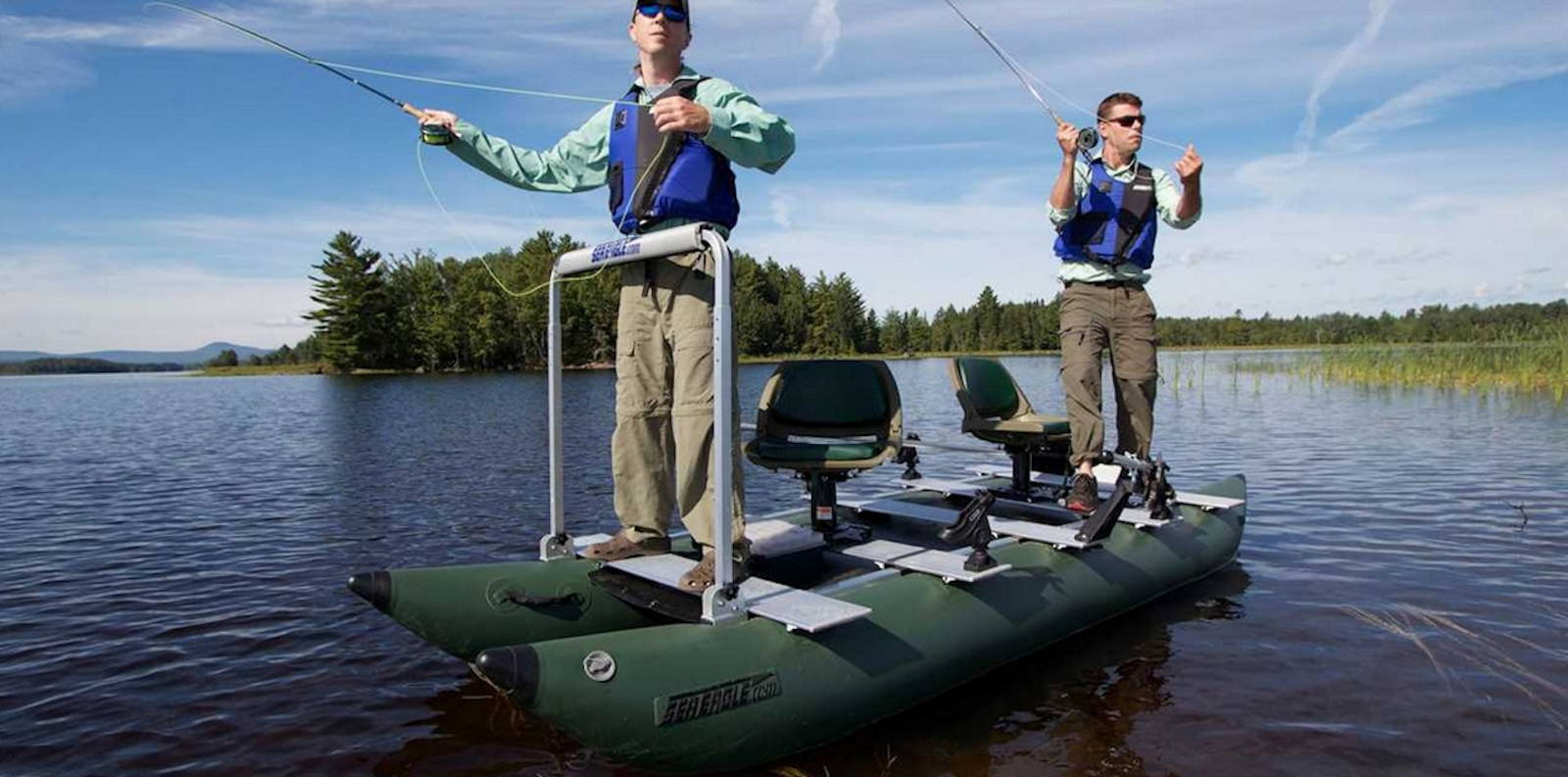 Sea Eagle 375FC Deluxe Package Inflatable Pontoon Boat Catamaran