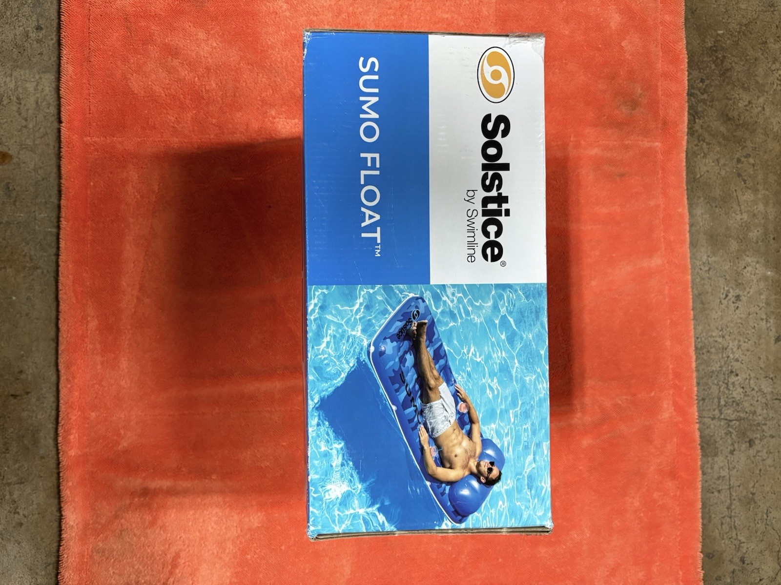 Solstice Massive Sumo Size Inflatable Swimming Pool Float With Pillow Head Rest