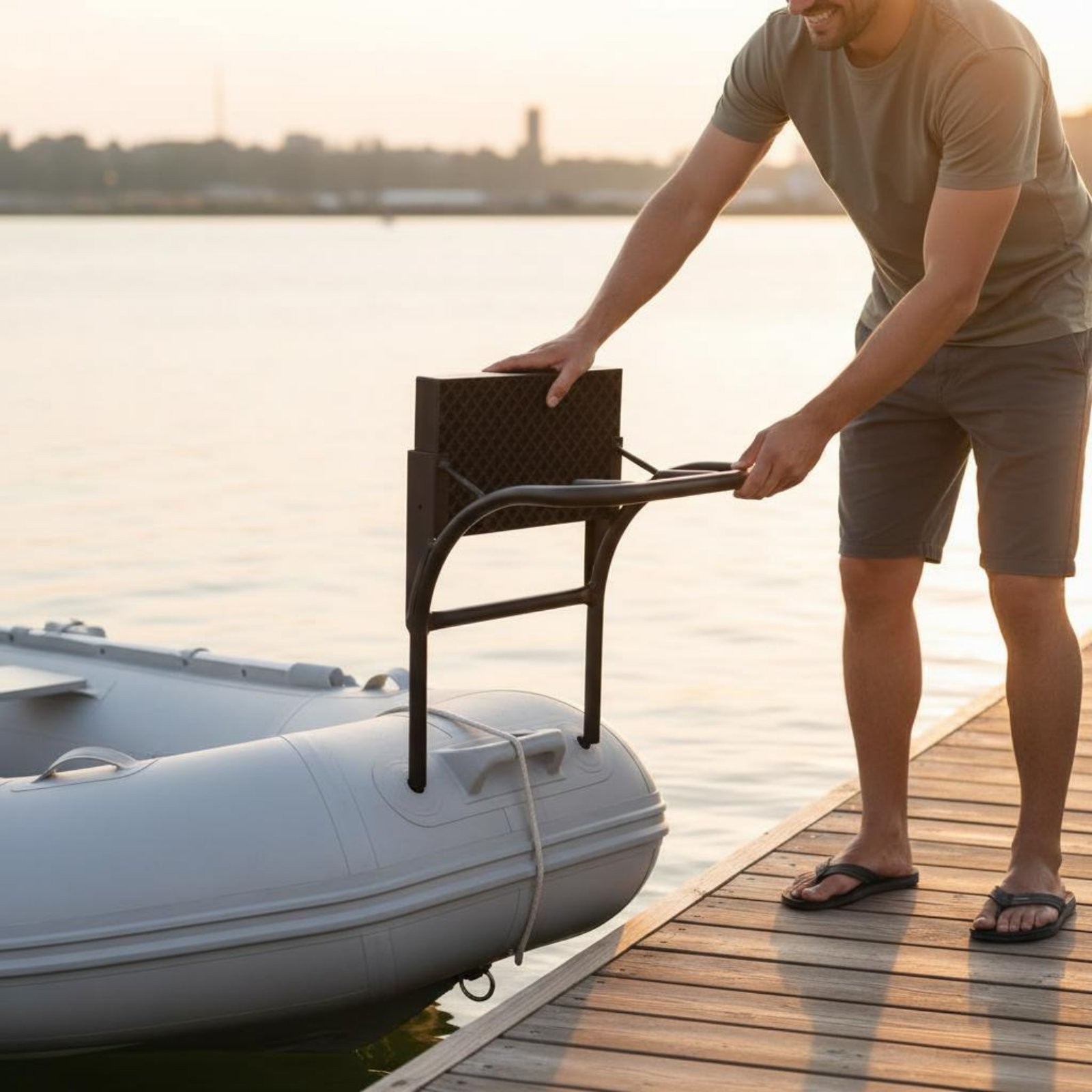 Inflatable Boat Propulsion Mount Lightweight Nylon Outboard Mount Easy To