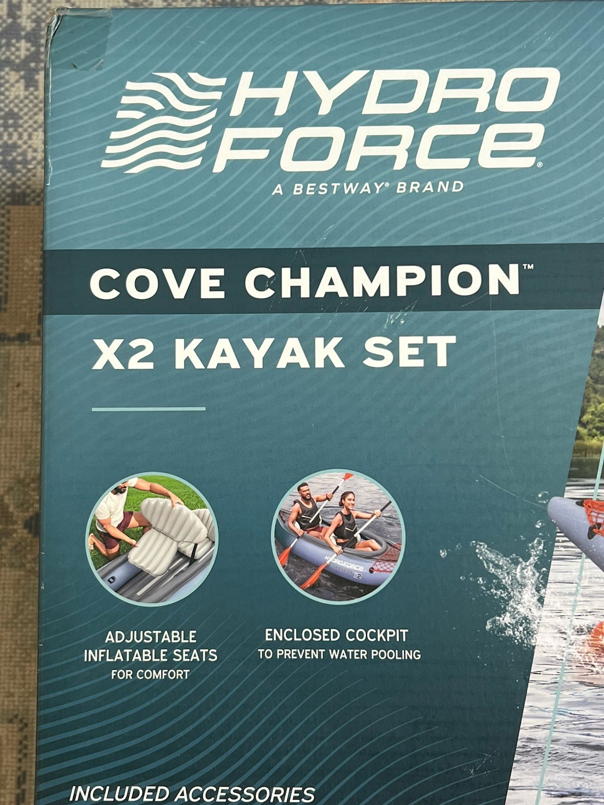 Hydro-Force Cove Champion X2 Kayak Set 73582 Inflatable-Shield 10ft 10in x 35in