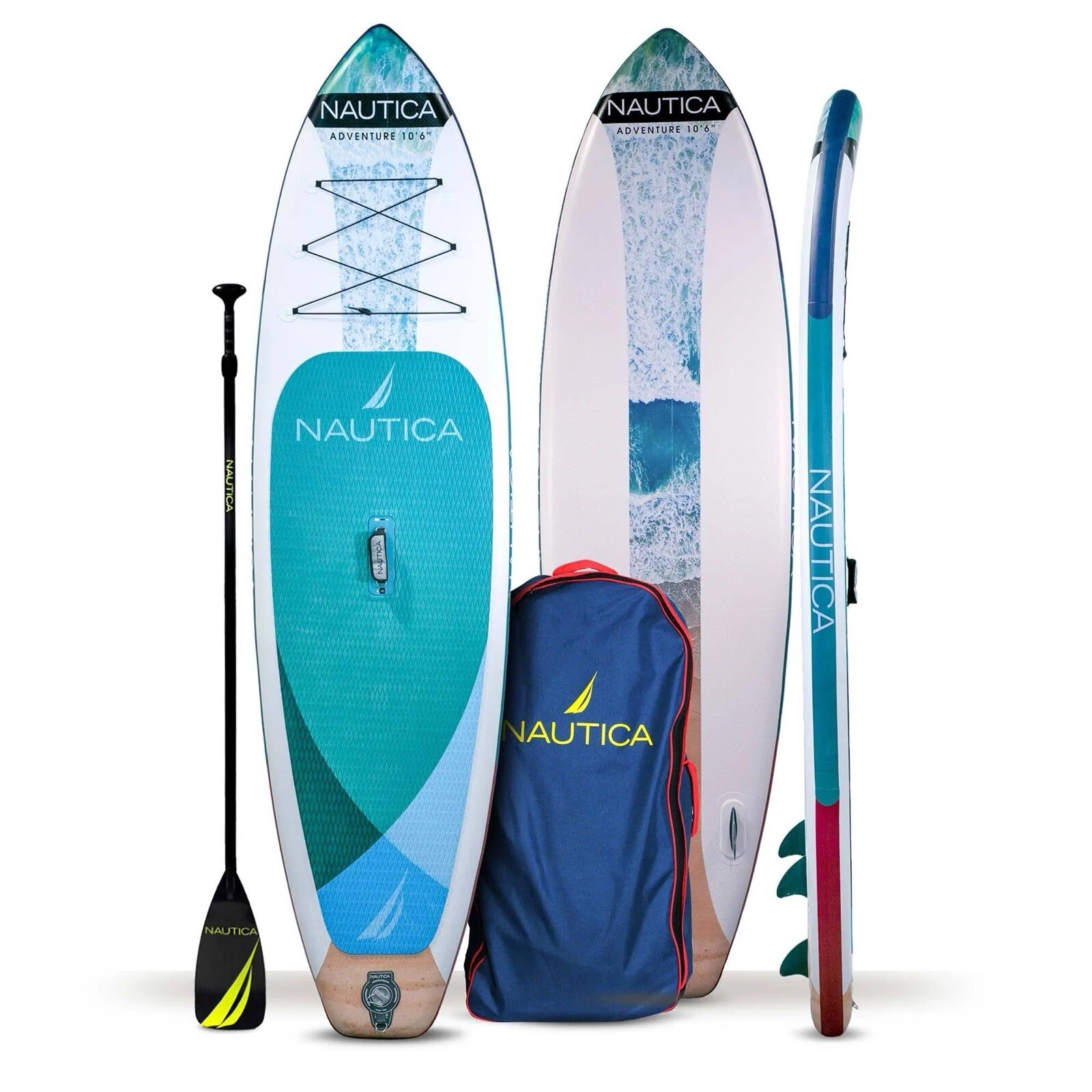 Nautica Adventure 10’6” Inflatable SUP Paddle Board | 33” Wide 325lb w/ Pump
