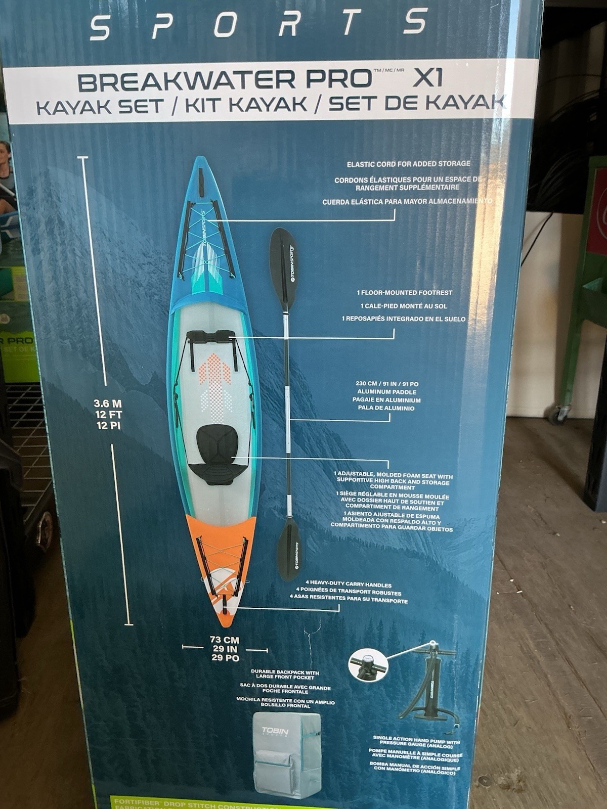 Tobin Sports Breakwater Pro X1 Inflatable Kayak