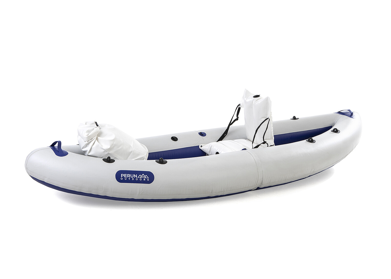 Perun Outdoors Durable PVC Inflatable Kayak Boat with Air Pump & Carry Bag