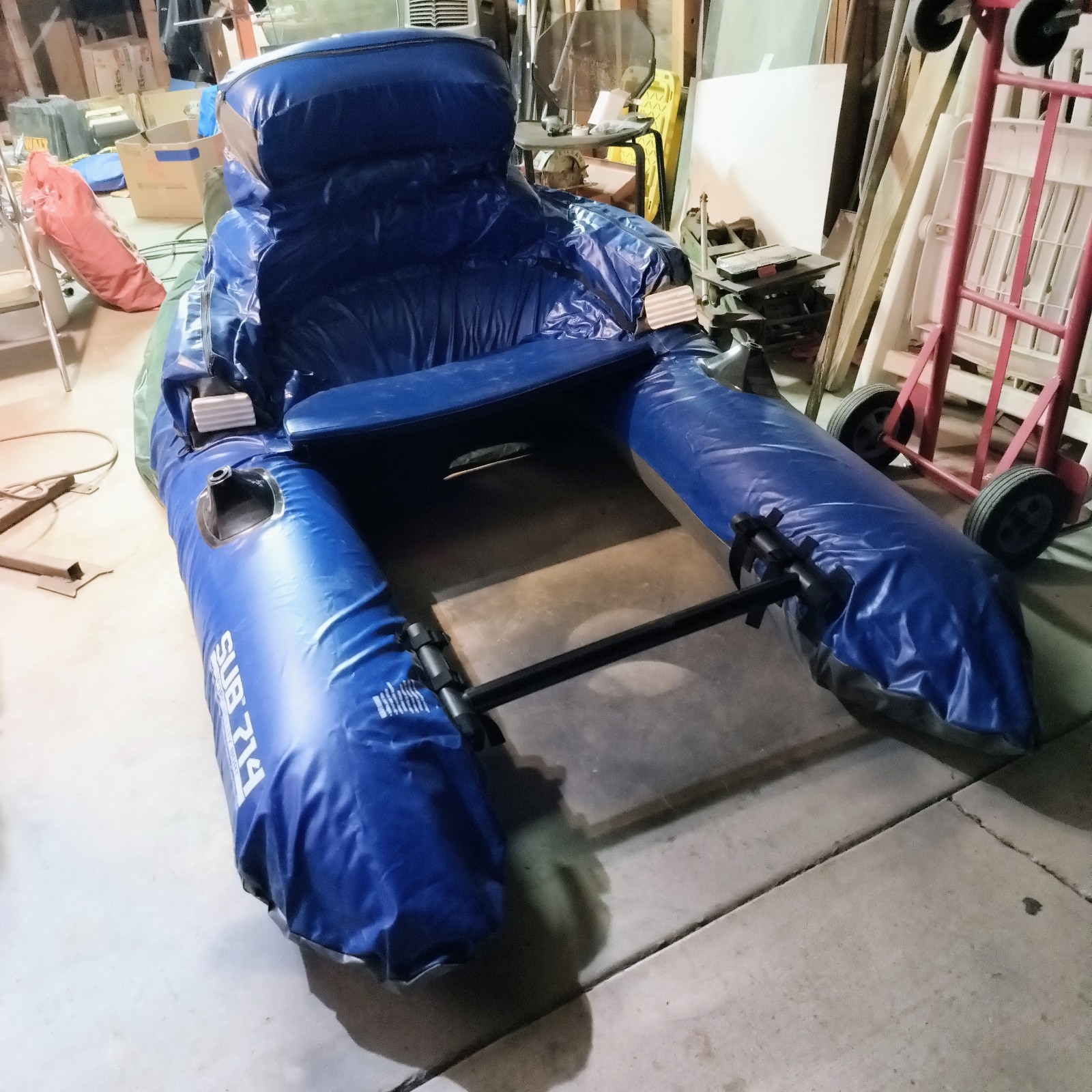 The Creek Company 90″x54″ SUB 714 Sport Utility Boat Fishing Pontoon w/ Oars