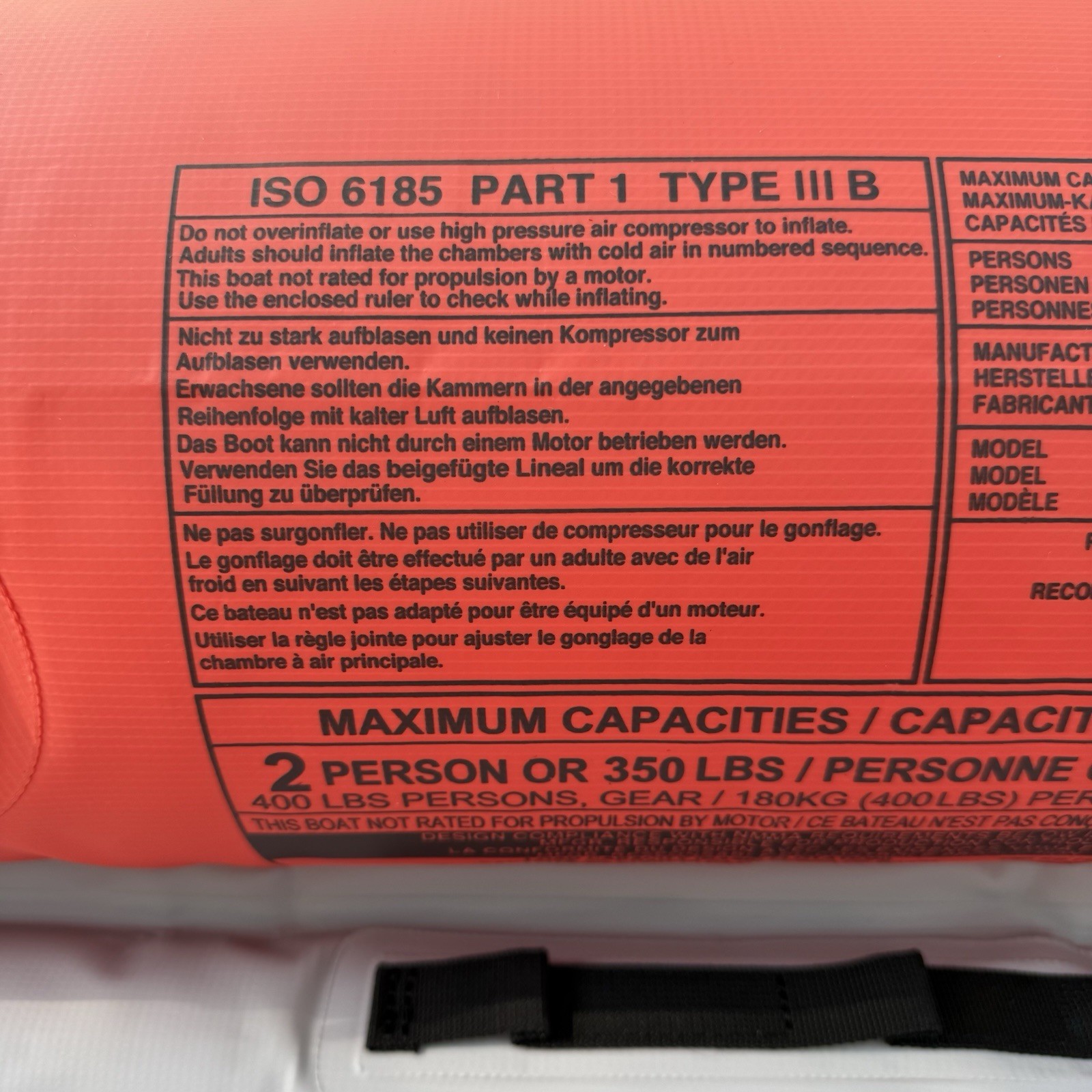 Intex Excursion Pro K2 Inflatable Kayak 2-Person Fishing Boat Orange – Hull Only