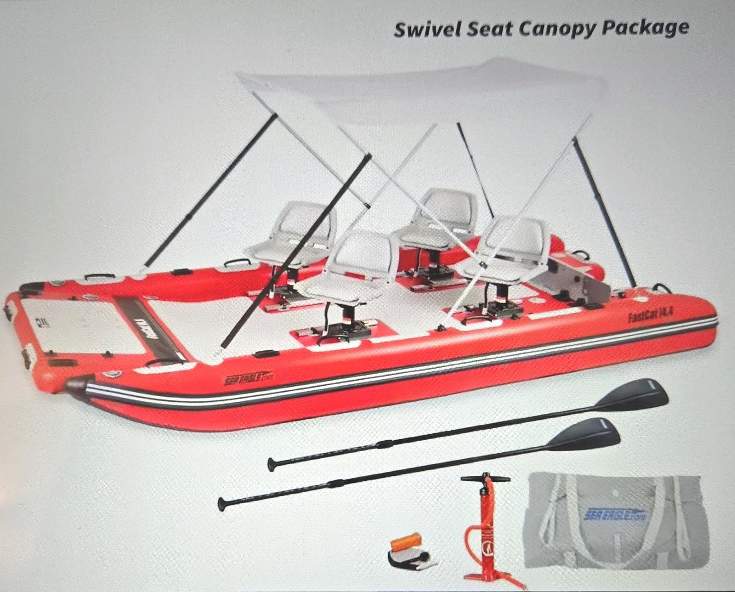 Four-Person Heavy Duty Inflatable Fastcat 14 Foot Catamaran Boat