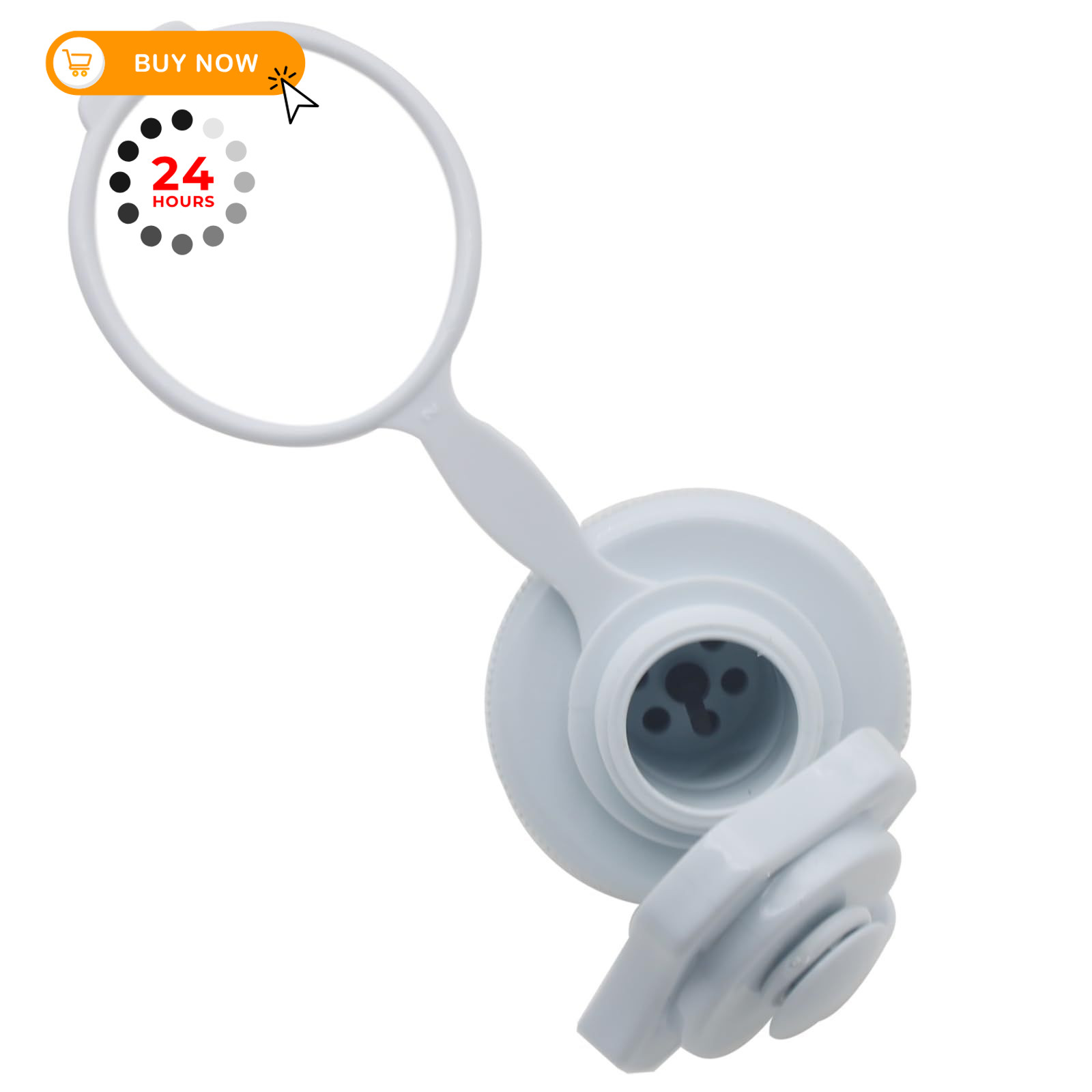 OZXNO 2 Pcs Inflatable Boat Air Valve 24mm Plastic 24 mm, White