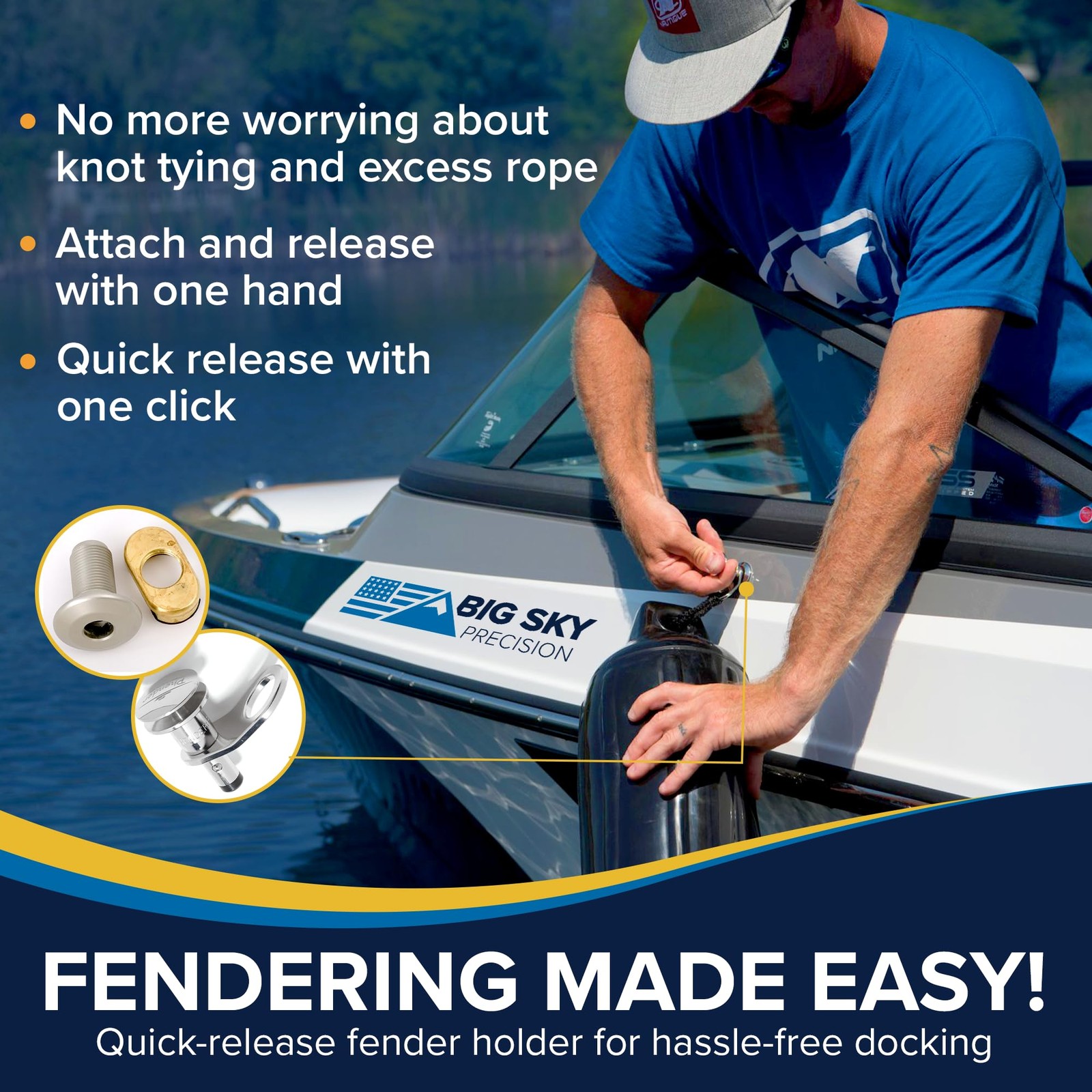 Phender Pro – 1/2 Quick-Release Fender Set Ergonomic Design 316 Stainless Steel