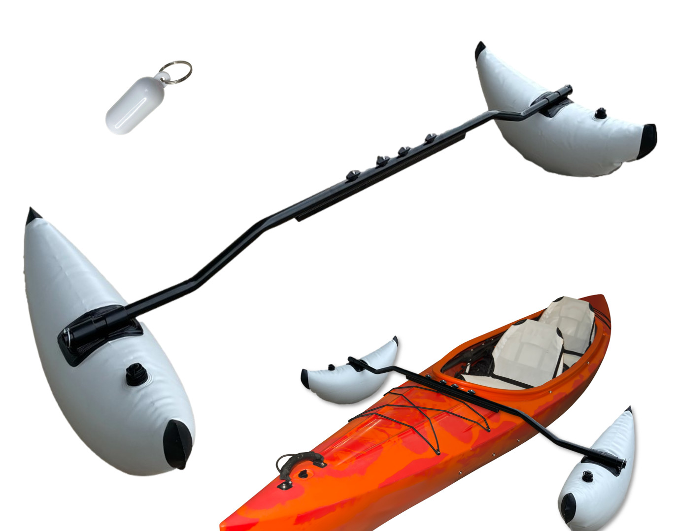 Pactrade Marine Boat Kayak Canoe Outrigger Stabilizer System PVC Inflatable Buoy