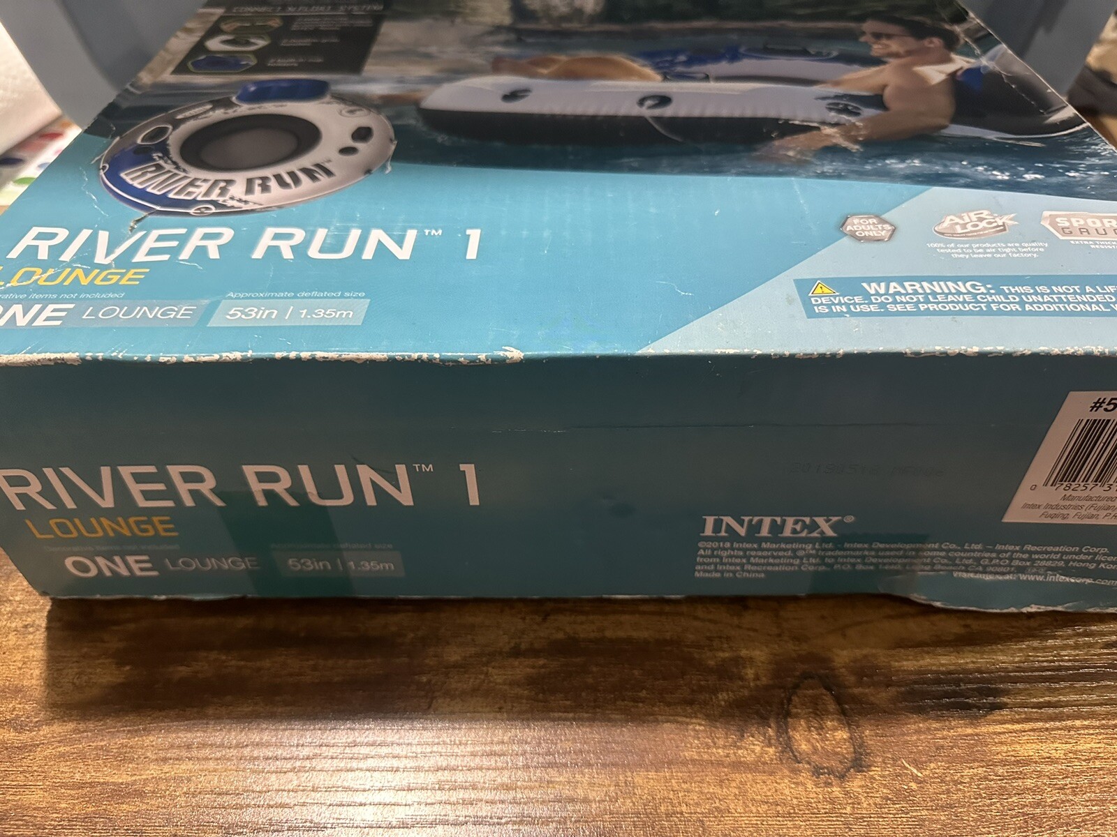 Intex River Run I Sport Lounge 53 inch Inflatable Water Float
