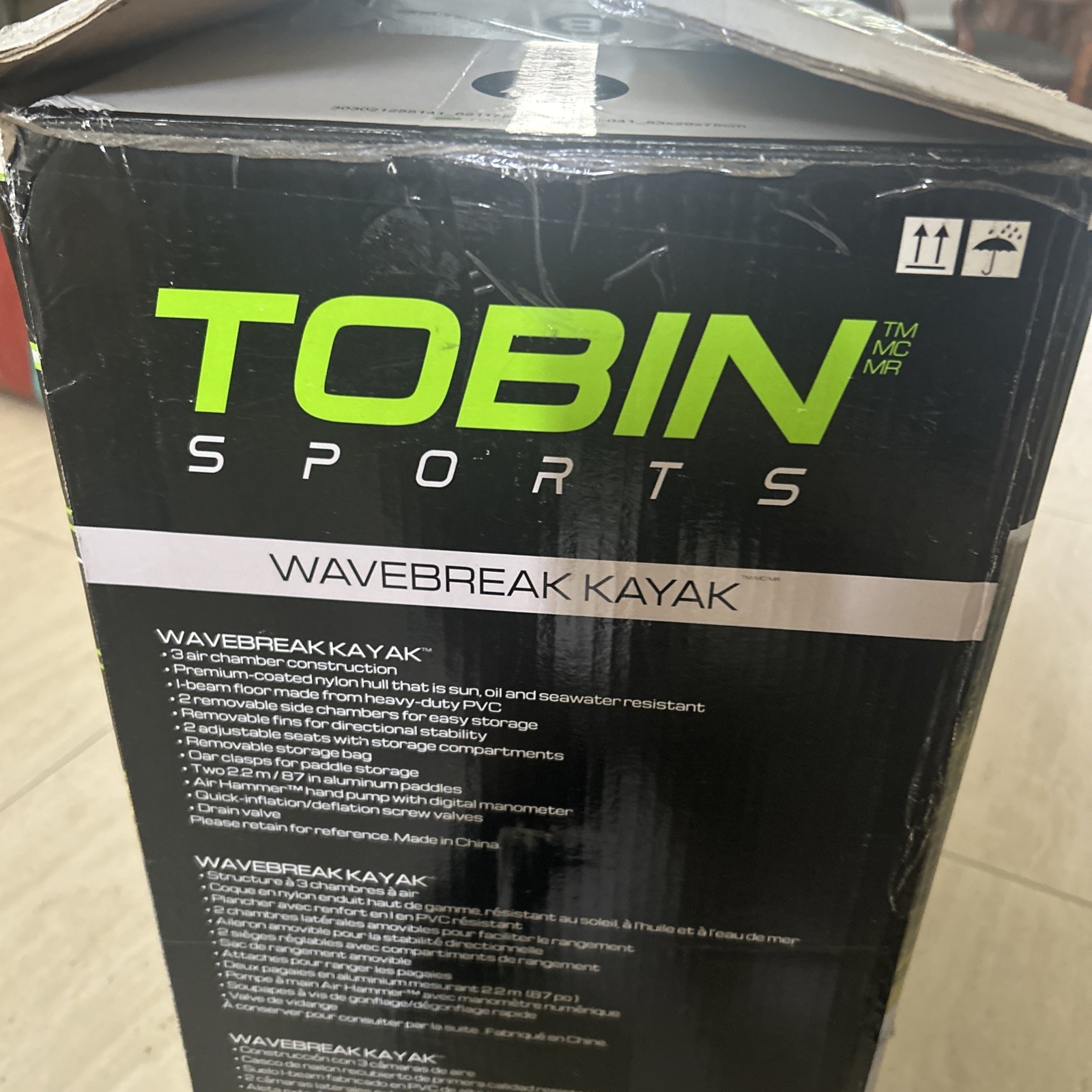 Tobin Sports 2-Seat Wavebreak Kayak W/Oars | 440 lbs. | Open Box