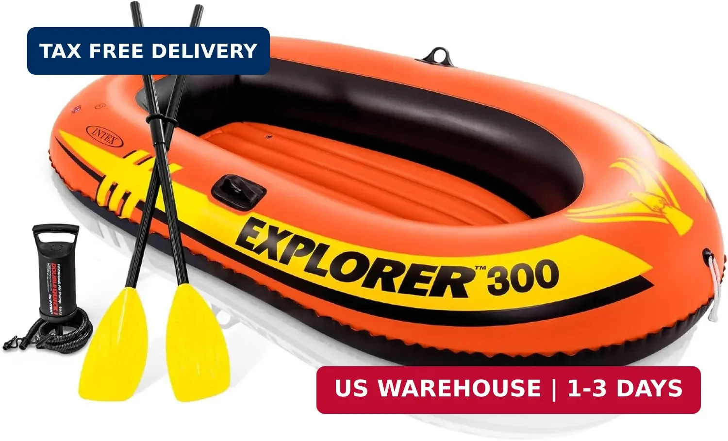 Explorer Compact Inflatable Boat Series: Dual Air Chambers – Welded Oar Lo