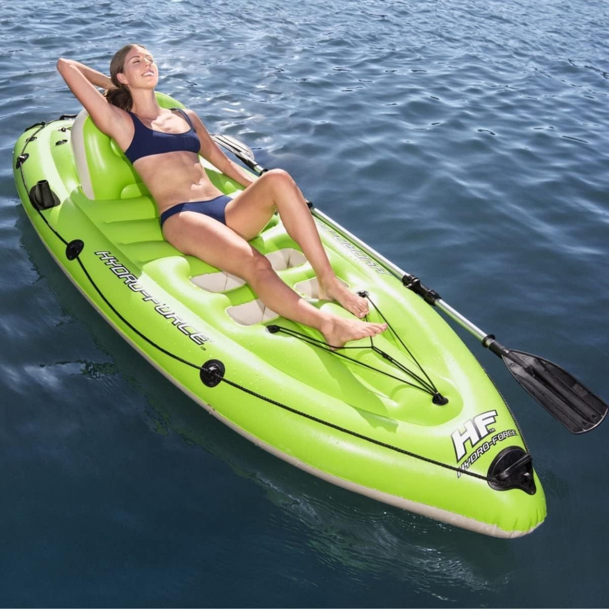 Bestway Hydro-force Inflatable Koracle Fishing kayak Boat Complete Set with Pump