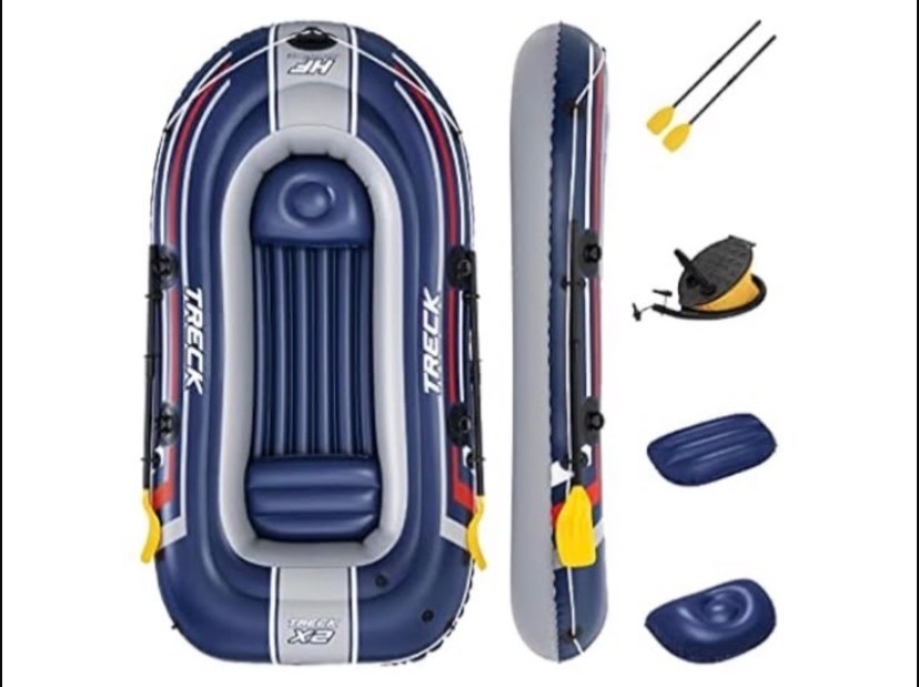 Bestway Hydro-Force Treck X2 Raft Set Main color blue includes manual pump exe