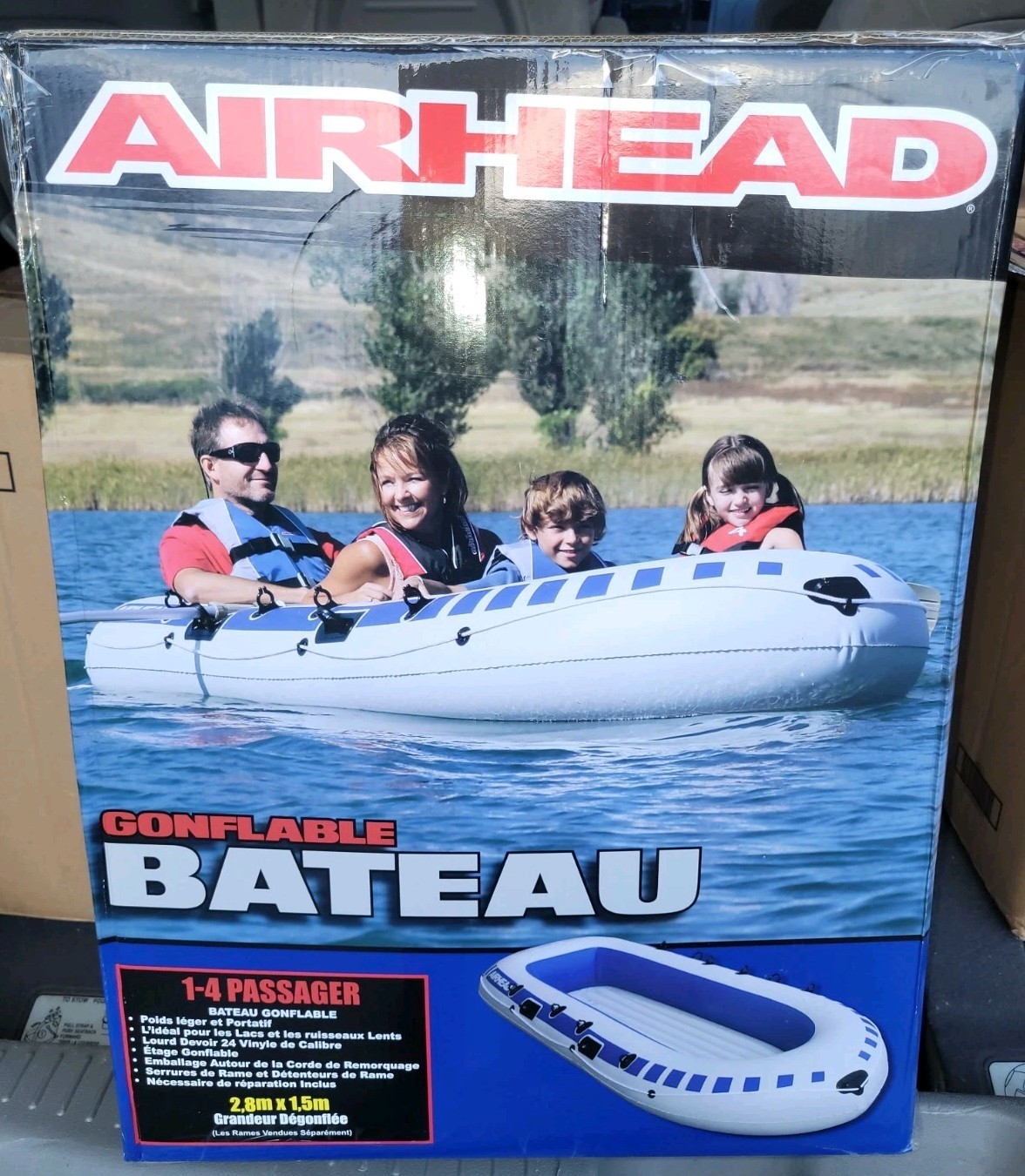 Inflatable Raft Boat 1-4 Person Portable 9.25ft X 5ft 680lb Capacity Quality Nib