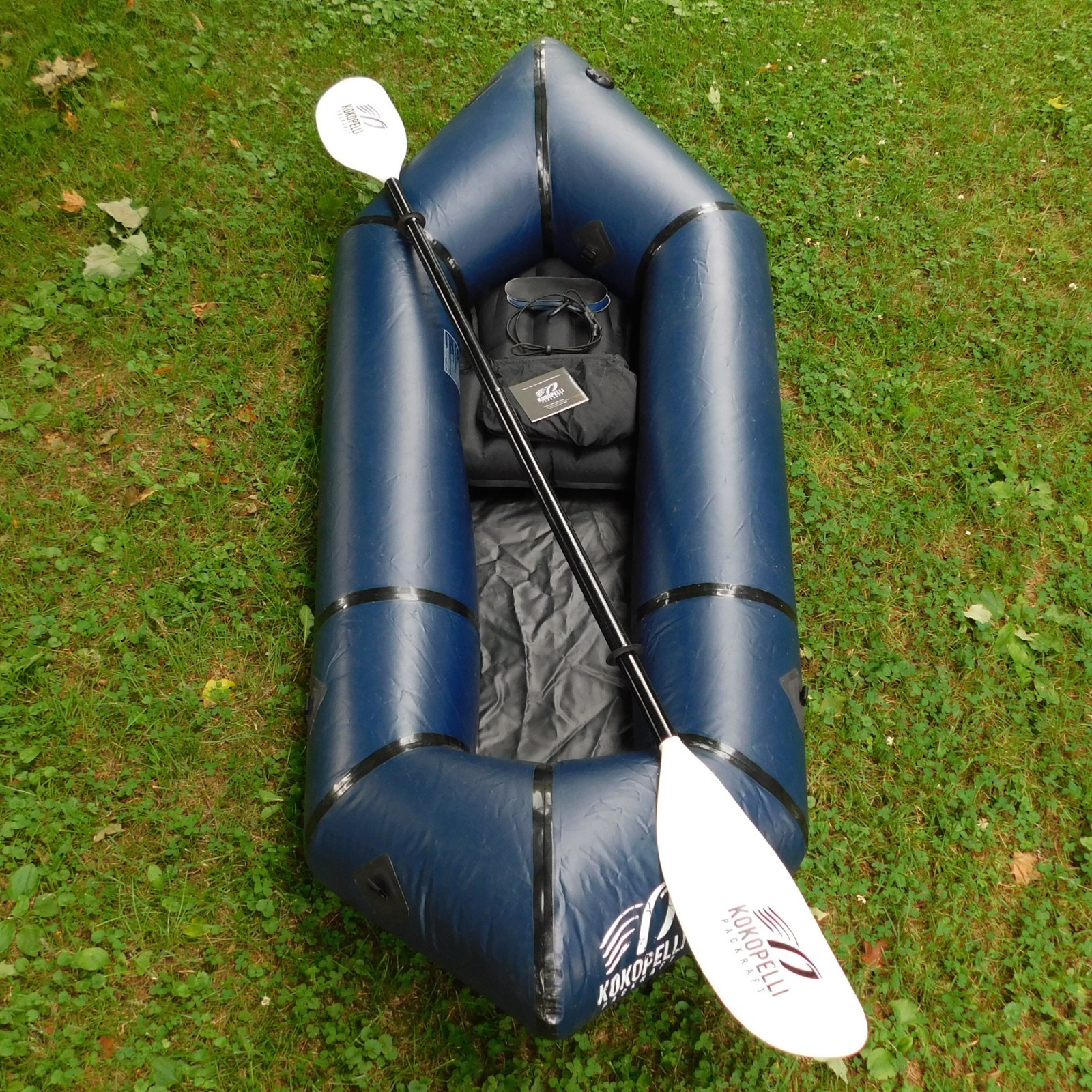 Kokopelli Hornet-Lite Packraft Inflatable Kayak w/ 4 pc Alpine Lake Fiber Paddle